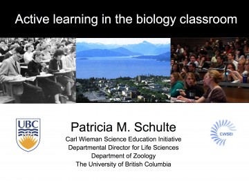 Active learning presentations, continued: NWBIO plenary by Trish Schulte